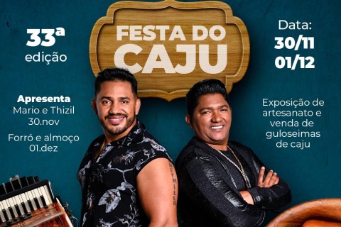 Voadeira: Dupla Mario e Thizil promete agitar o público na 33ª Festa do Caju