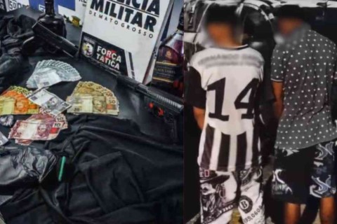 PM prende homem e apreende adolescente após roubo com vítimas amarradas em Aragarças