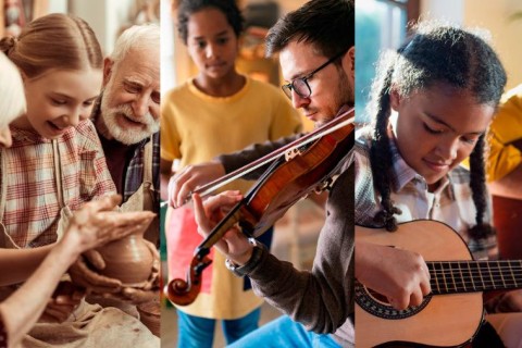 Violino, violão e cerâmica: cursos gratuitos do Projeto 'Saberes' seguem com vagas abertas