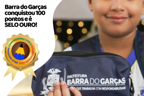 Rede Municipal de Educação de Barra do Garças recebe o Selo Ouro, na Premiação Compromisso Nacional com a Alfabetização