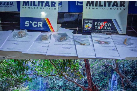 07 PESSOAS SÃO FLAGRADAS PELA POLÍCIA MILITAR COM ENTORPECENTES NA CACHOEIRA PÉ DA SERRA EM BARRA DO GARÇAS