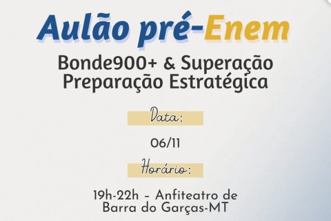 Aulão de encerramento do cursinho municipal SuperAção acontece nesta quinta-feira (06)