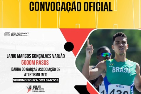 Professor Sivirino garante vaga de atleta de Barra do Garças na Seleção Brasileira de Atletismo para o Sul-Americano na Argentina