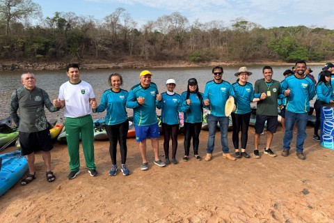 Descida de caiaque abre atividades de projeto Salve o Rio Araguaia, em Barra do Garças