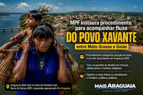 MPF abre procedimento para monitorar fluxo de indígenas Xavante entre Aragarças e Barra do Garças e reforçar proteção de direitos