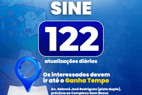Sine divulga 122 novas vagas de emprego em Barra do Garças