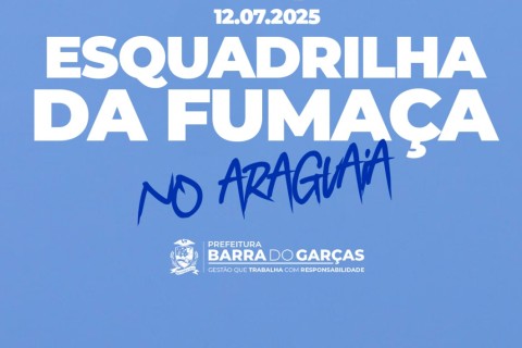 Barra do Garças recebe apresentação da Esquadrilha da Fumaça